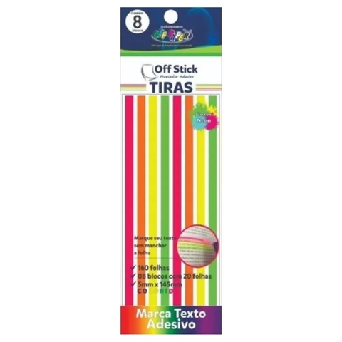 Off Stick Tiras Neon 5mmx145mm - Marca Texto Adesivo
