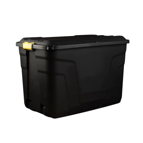 Baul Caja Organizadora Negra 190 Lts. C/RUEDAS HEAVY DUTY - ALTA RESISTENCIA - Precintable