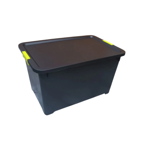 Caja Dura Box Grande Plástica Organizadora C/tapa Y Ruedas 72 Lt