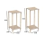 Set X2 Mesas Auxiliares Madera Cn 2 Estantes Plasticos 40-50 en internet