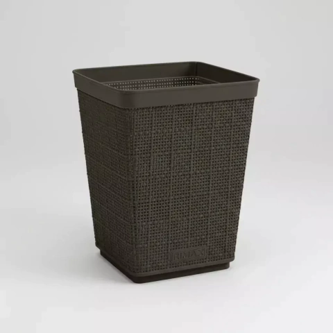 Papelera Fique Cesto Tacho Basura Plastico 6 Lt Cuadrado