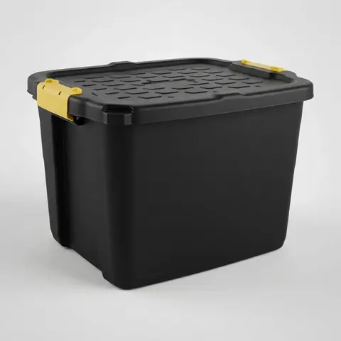 Caja Organizadora Negra 42 Lts. HEAVY DUTY - ALTA RESISTENCIA- Precintable
