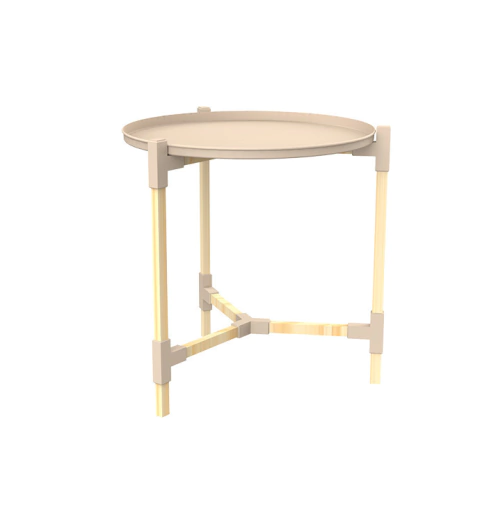 Mesa De Centro Arrime Auxiliar Ratona De Madera Con Bandeja