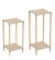Set X2 Mesas Auxiliares Madera Cn 2 Estantes Plasticos 40-50