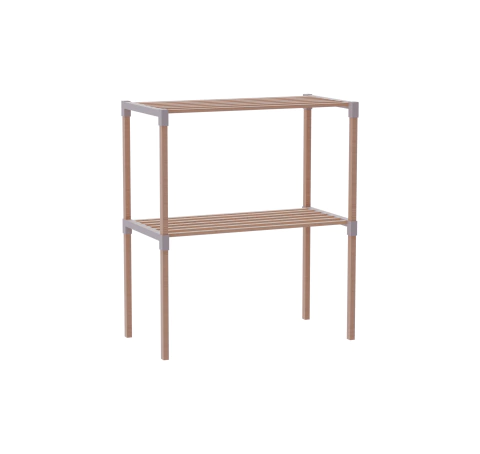 Estante De Madera Sobre Microondas Multiuso Doble Piso Luxe