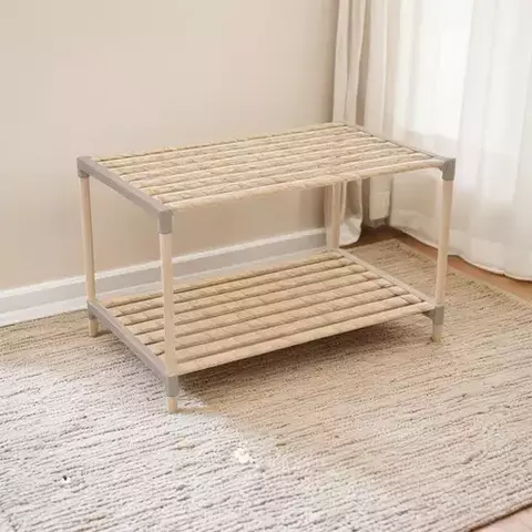 Mesa Rectangular Ratona Multiusos De Madera 2 Niveles Luxe Madera KFX2006-2