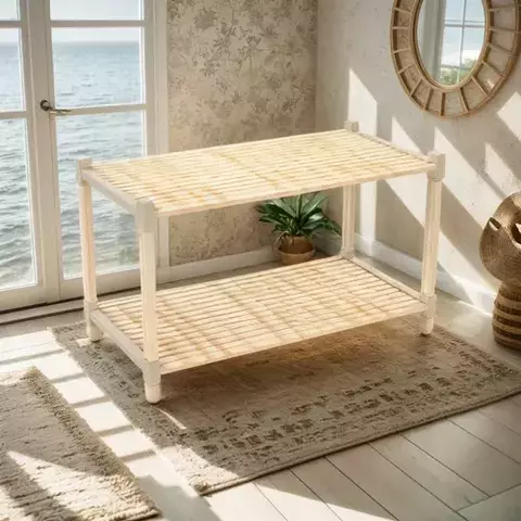 Mesa Rectangular Multiusos Ratona De Madera 2 Niveles Madera KFX2014-2