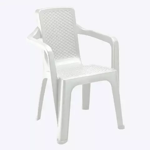Silla eterna con apariencia de ratan y apoyabrazos - tienda online