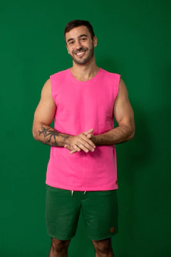 Regata Machao Moletom Rosa chiclete