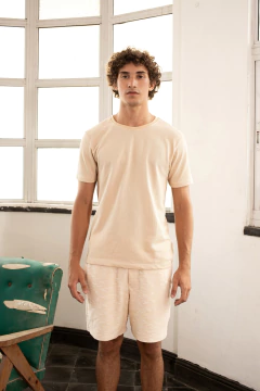 Camiseta Tricô Bege - comprar online