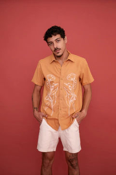 Camisa de Linho Flores