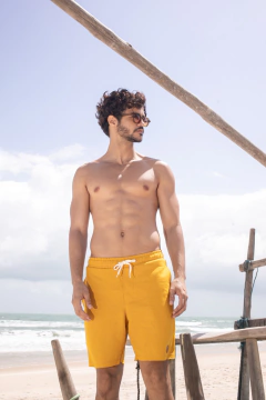 Bermuda Moletom Mostarda