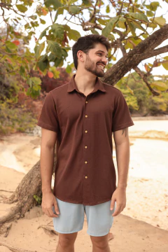 Camisa Tricô Café - comprar online
