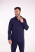 Camisa de Linho Azul Marinho Manga Longa