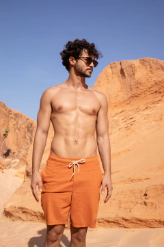 Bermuda Moletom Caramelo