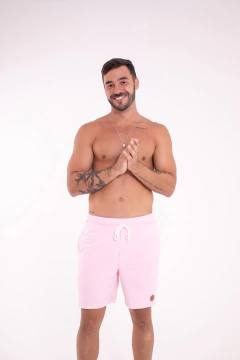 Bermuda Moletom Rosa bebê