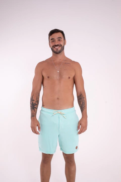 Bermuda Moletom Verde Água