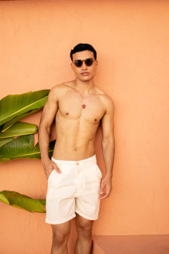 Bermuda Alfaiataria Linho Natural - comprar online