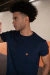 Camiseta Básica cotton Azul Marinho na internet