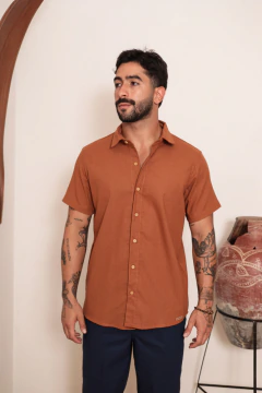 Camisa de Linho Caramelo