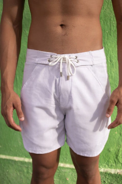 Bermuda Linho Retrô Branco