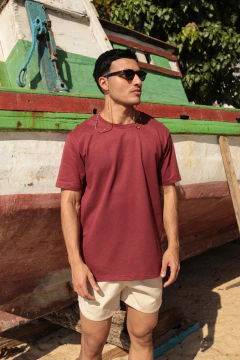 Camiseta Tricô Vinho
