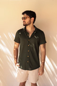 Camisa Tricô Verde Militar - comprar online