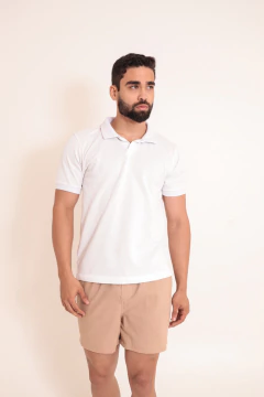 Camisa Polo Tricô Branca - comprar online