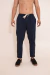 Calça Linho Slim Azul Marinho na internet
