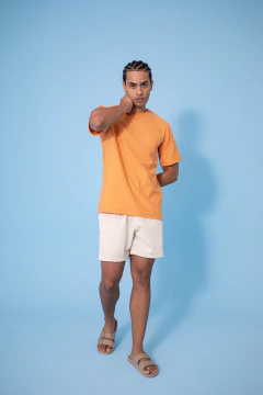 Camiseta Groove Textura Tangerina - comprar online