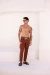 Calça Linho Slim Café - comprar online
