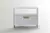 Mesa de luz tatti ranurada laqueada 70x40x60cm blanca