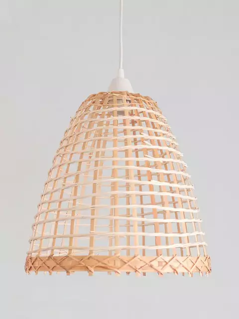 Pantalla colgante tong 40x40x37cm natural