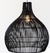 Pantalla de rattan 53x50cm negra