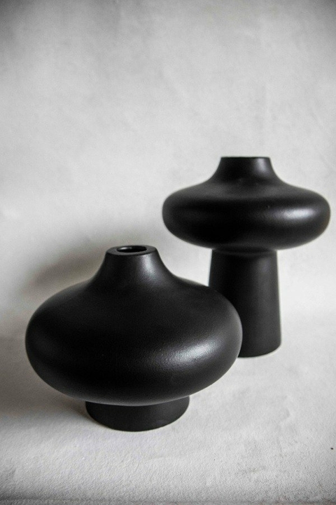 Jarrón aria 17x14cm negro