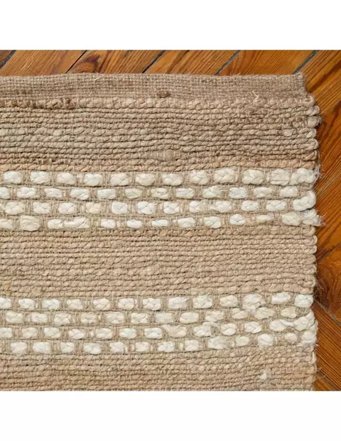 Alfombra riad 150x240cm natural y blanca - comprar online