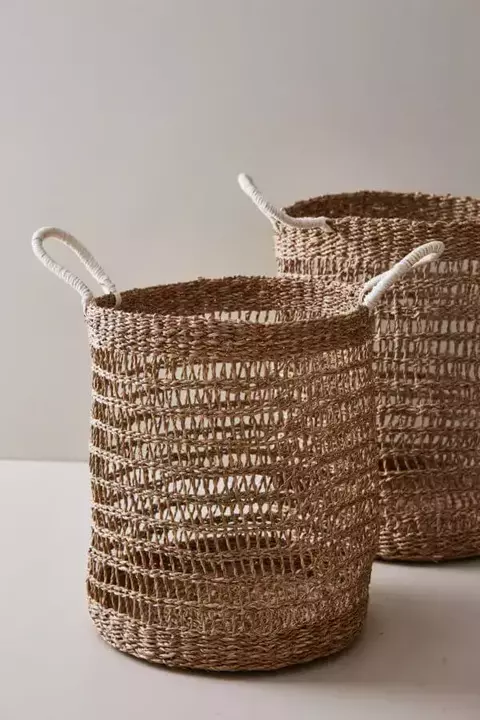 Canasto james 34x40x51cm manijas blancas