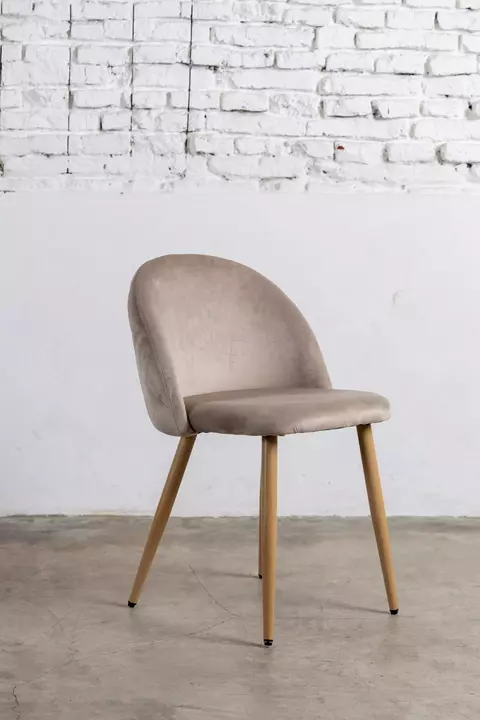 Silla de comedor velvet 45x49x76cm camel - comprar online