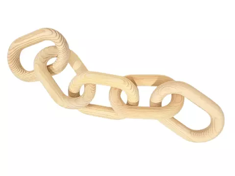 Cadena decorativa 55x5x10cm madera - comprar online