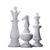 Pieza de ajedrez rey 12x39cm blanco - comprar online
