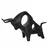 Escultura toro abajo 29x10x18cm negro
