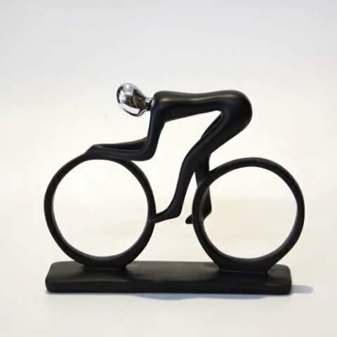 Escultura bici 22x5x17cm plata