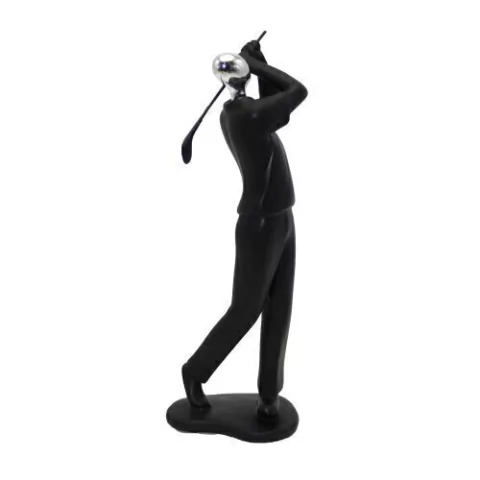 Escultura golf II 10x7x28cm plata
