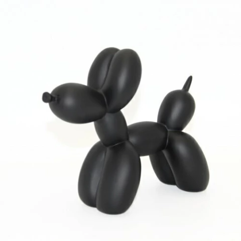 Adorno perro globo 21x8.5x17.5cm negro - comprar online