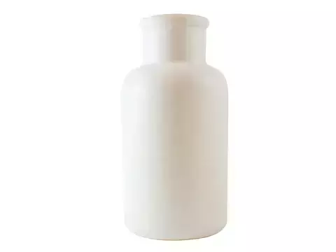Florero cuello 10.5x21.5cm blanco