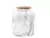 Florero simil marmol 13x13cm blanco