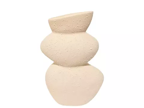 Florero poe 7x7x24cm hueso - comprar online
