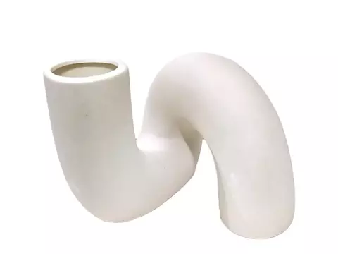 Florero agatha 16x14cm blanco