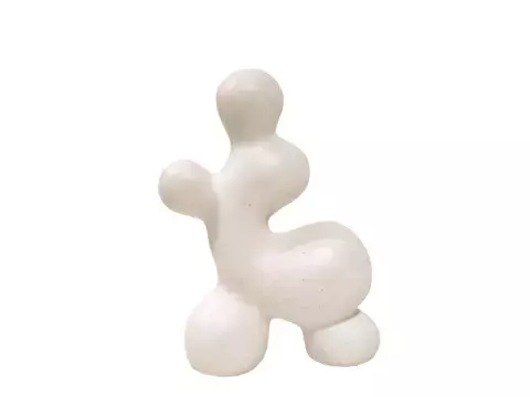 Adorno amorph mike 12x17cm blanco