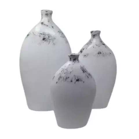 Jarrón 50cm blanco washed